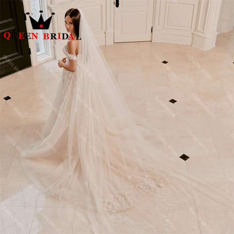 Elegante uma linha querida vestidos de casamento 2023 novos apliques fora do ombro vestidos de noiva casamento personalizado d63x