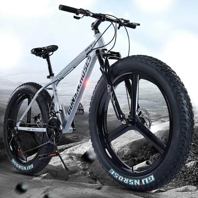 

Велосипед Sportbike Fast Fat Tire с лакированной дизайнерской рамой для езды по бездорожью и мотокросса со спицами, 3-лезвийное колесо с 5 лопастями, 4-цветный велосипед