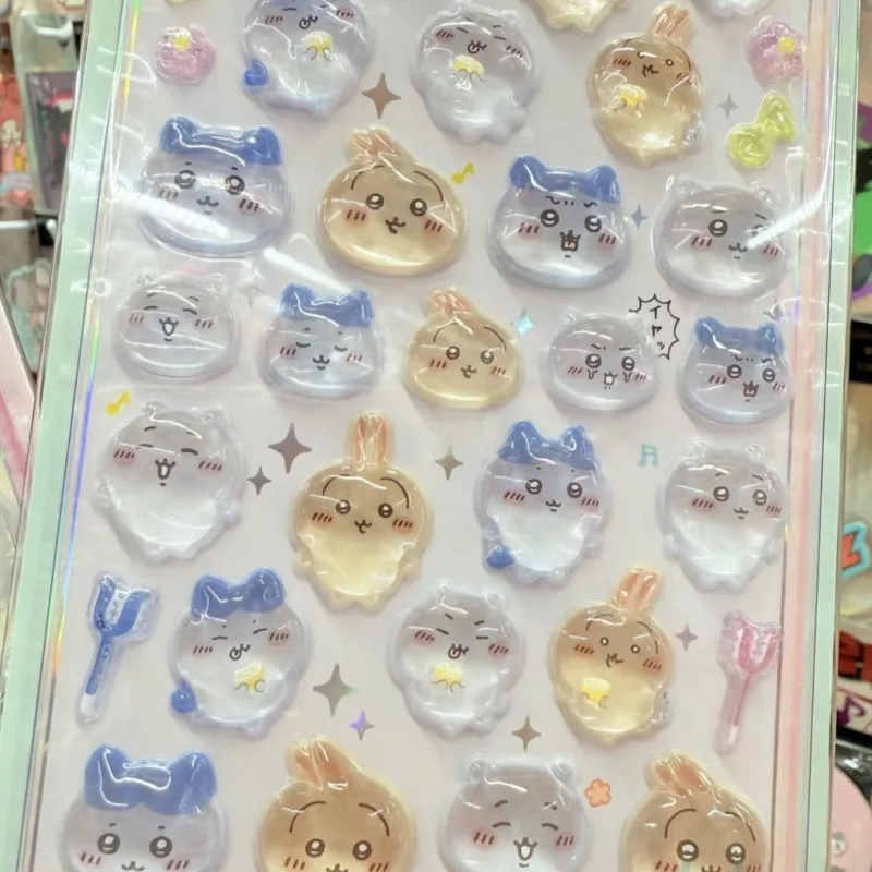 Hot Selling Pop Creative Chiikawaed Cute New PVC 3D Stickers of Characters - Usagi, Hachiware, and Chiikawaed Stickers