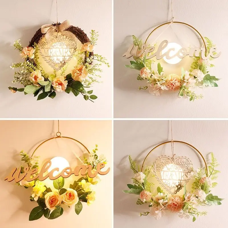 

Flower bedroom sleep smart sensor light wireless charging human body induction wall bedside magnetic light installation wreath