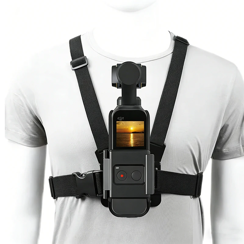 Chest Strap Sports Shooting Stable Anti-drop Elastic Belt for DJI Osmo Pocket 1 2 /Pocket 3 4 / Osmo Nano Camera Accessories