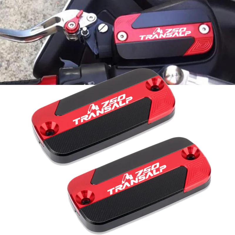 

Motorcycle CNC Front Brake Fluid Reservoir Cover Tank Oil Caps Fit For TRANSALP XL 750 XL750 2023 2024 2025