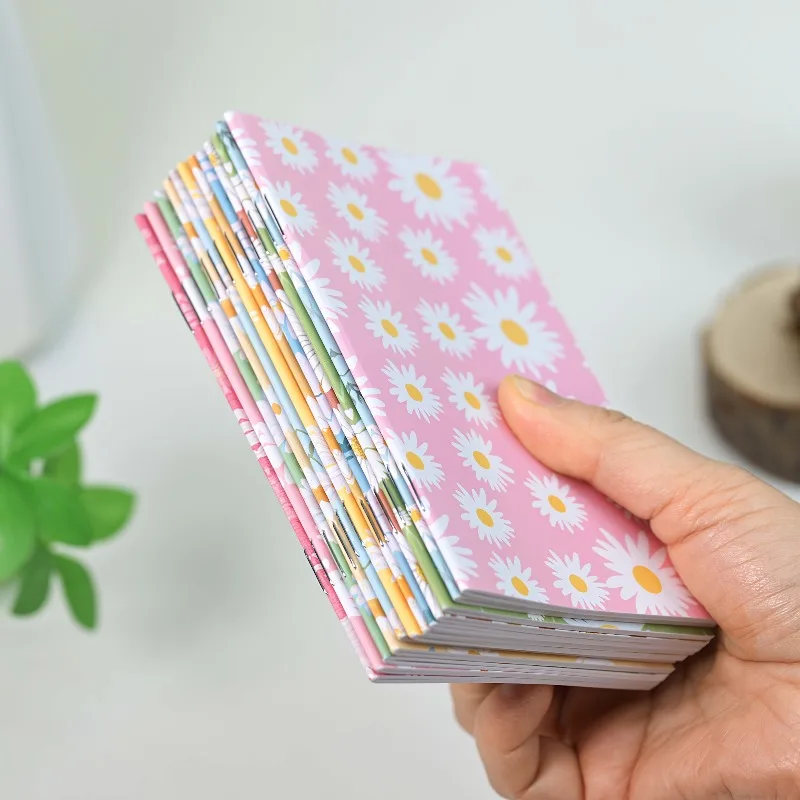 12pcs Themed Daisy Pocket Notebooks - Lined, Stitched for Durability, Suitable for Schools, Offices, and Memos, Back-to-school