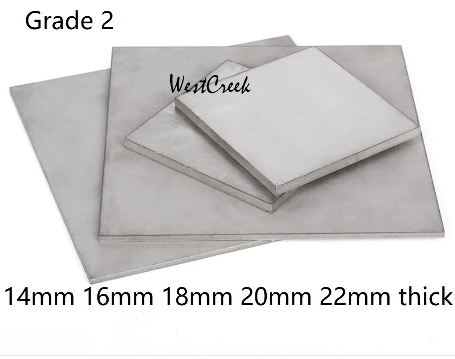 

WESTCREEK 16mm 18mm 20mm 22mm thick Grade 2 titanium alloy plate titanic sheet pure ti panel BT1-0 GR2 grade TA2 dynamic plates