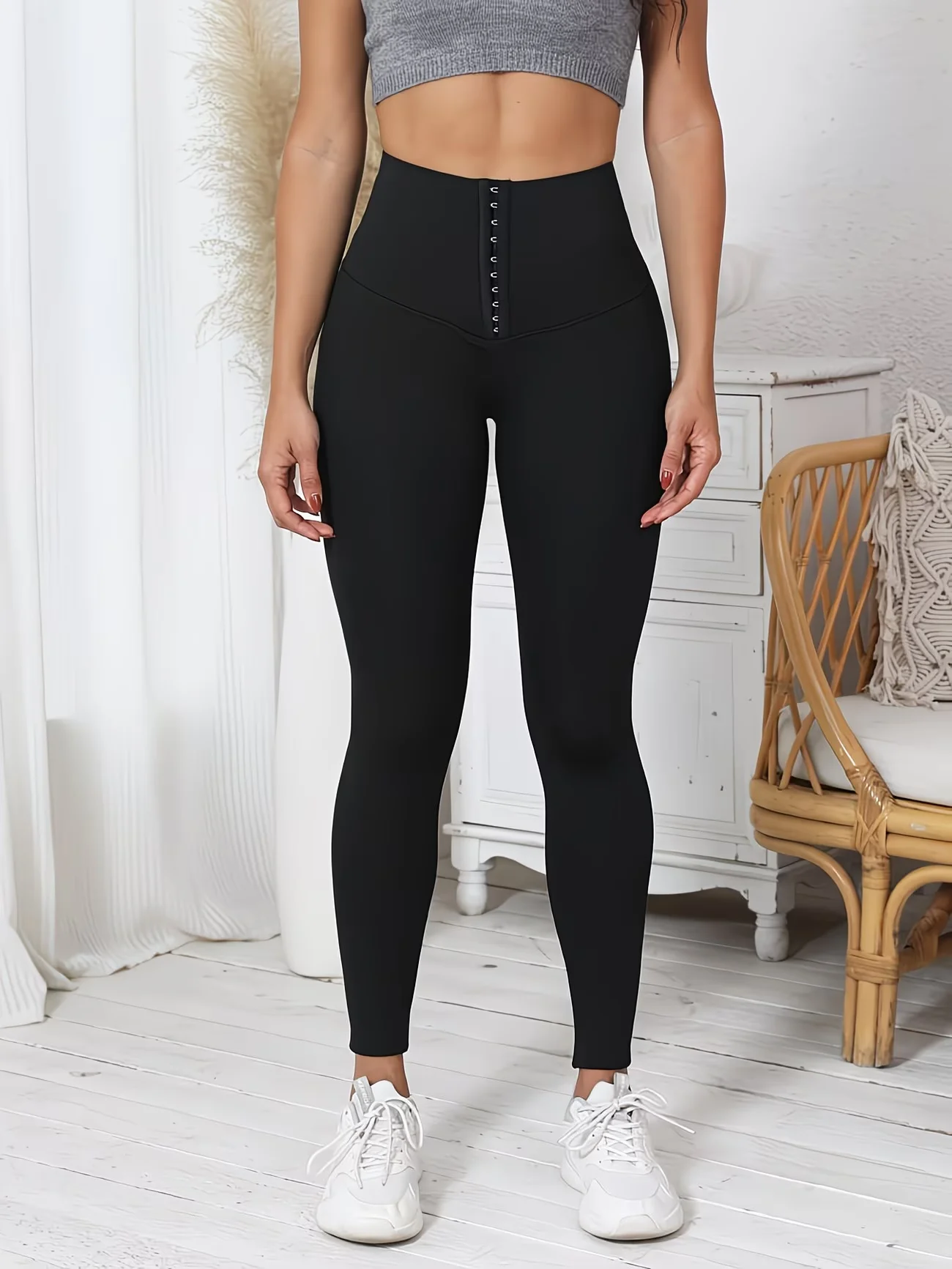 

Однотонные эластичные леггинсы на пуговицах, облегающие брюки для йоги с высокой талией, для повседневного спорта, фитнеса, активного отдыха, женские брюки