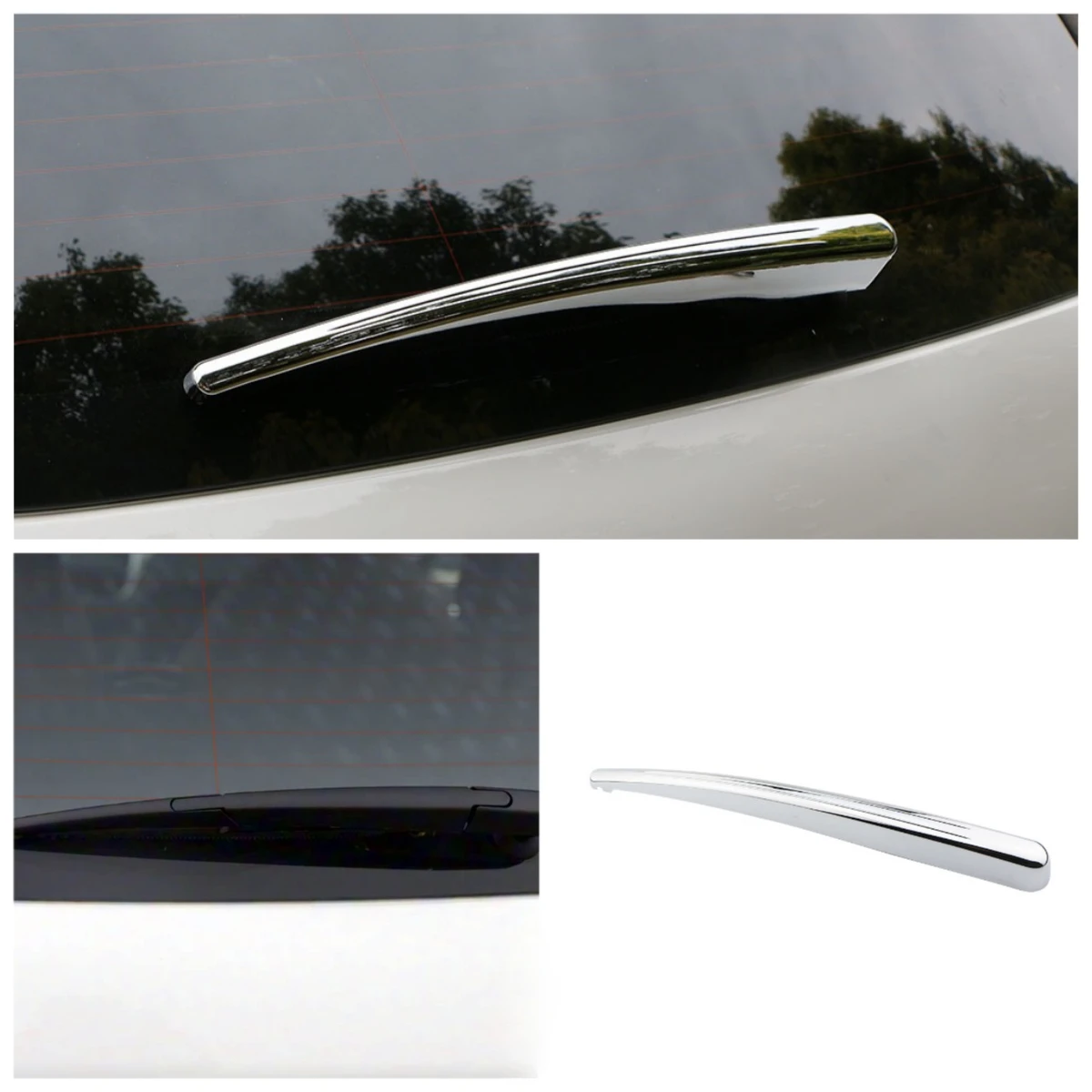 Car Rear Windshield Water Spray Wiper Blade Cover Stickers Frame Trim for Peugeot 2008 2014 2015 2016 2017 2018 Accessories