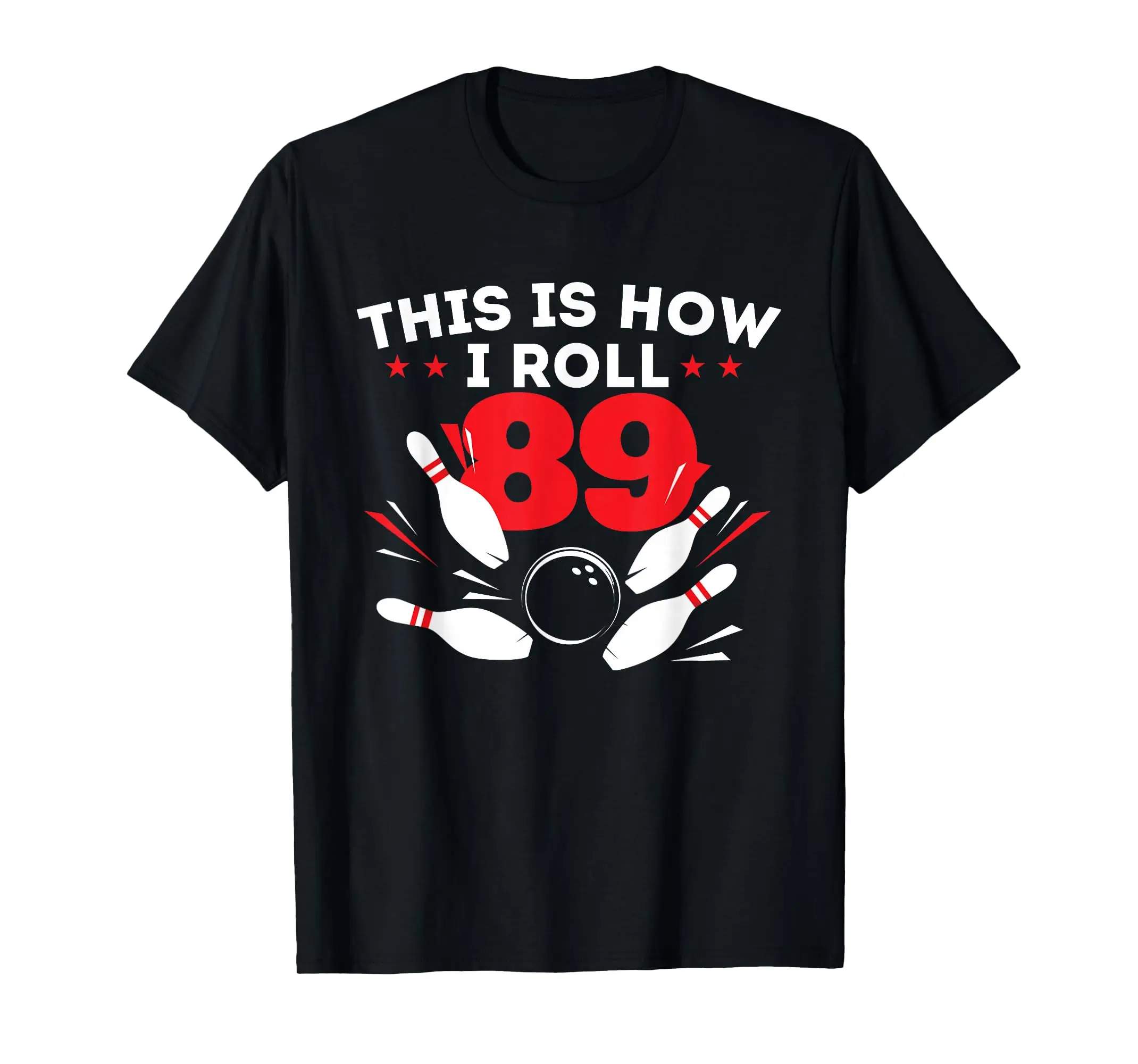 89th Birthday Bowling Lover 89 Years Old Bday T-Shirt