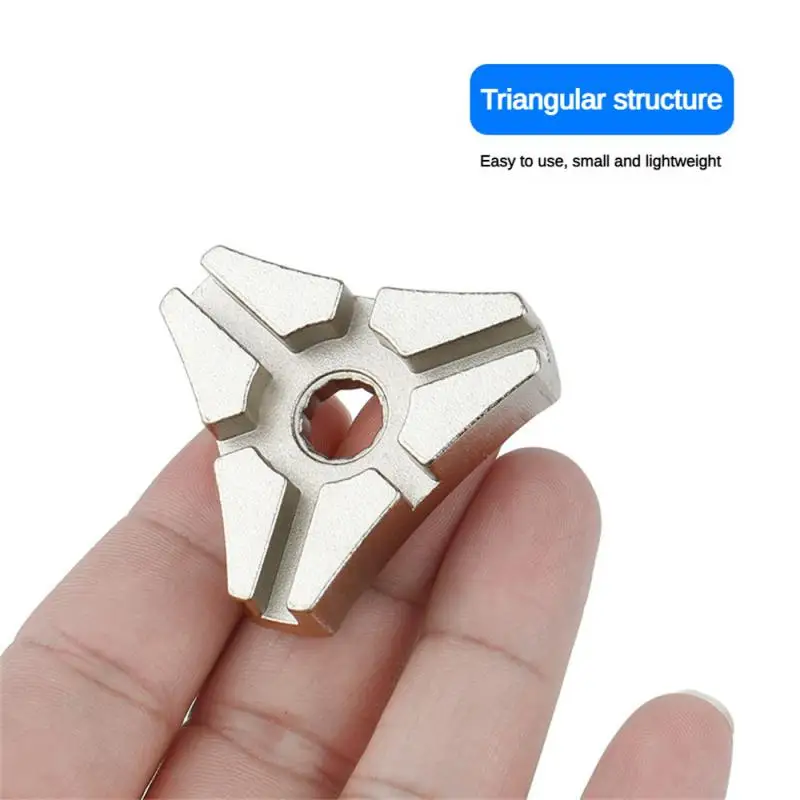 Square-Shaped Spoke Nipple Spanner Repair Tool Carbon Steel Sturdy Structure Repair Tool Triangle 6-spoke Wrench