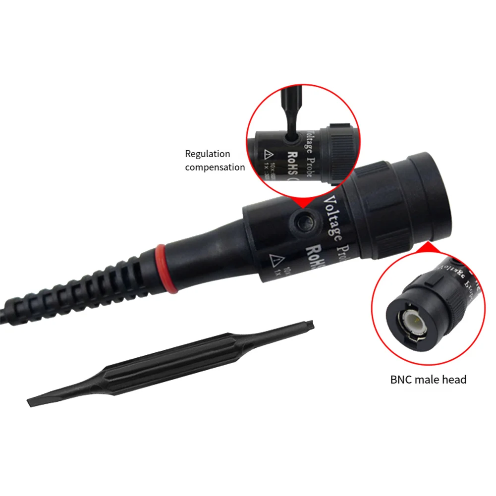 For Oscilloscope Probe Kit P2060 60MHz with X1X10 Attenuation and Safety Crocodile Clips for Enhanced Durability