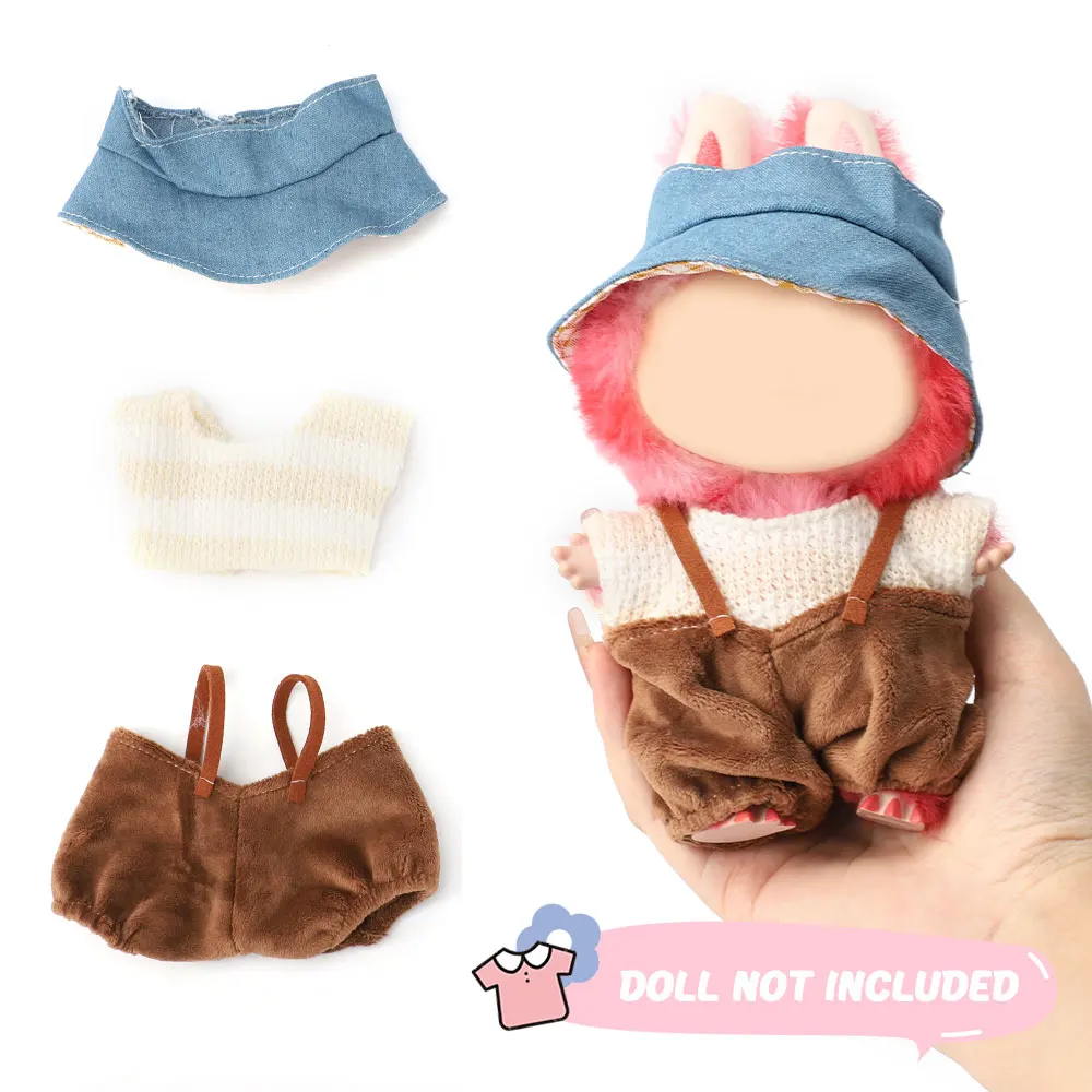 1-piece cute Labubu doll clothes suit is suitable for 17CM Labubu doll clothes accessories, excluding dolls