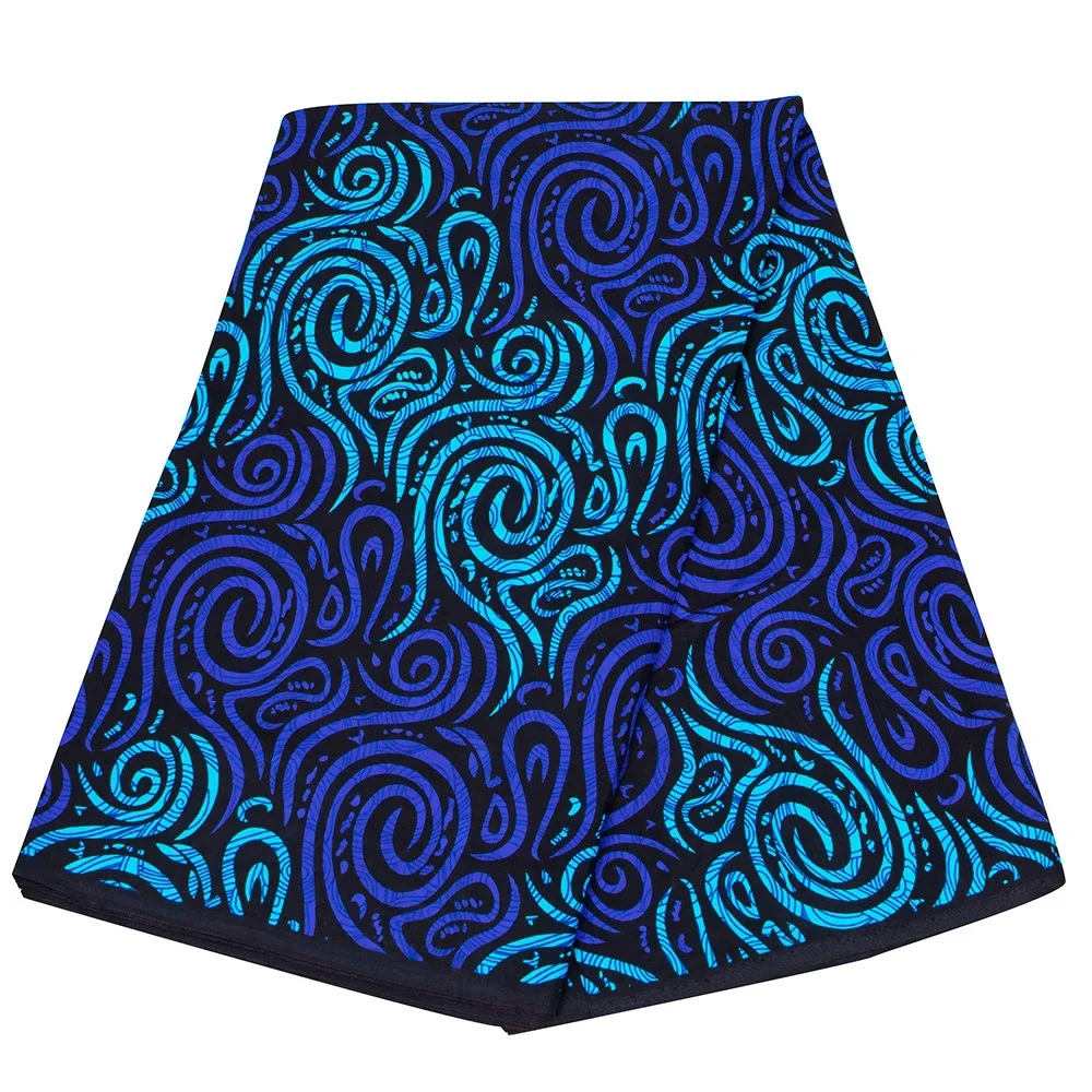 Nowa afrykańska tkanina Ankara Real Wax Double Fabric 6 jardów Ankara Print Wax Fabric do szycia sukienek imprezowych 100% poliester