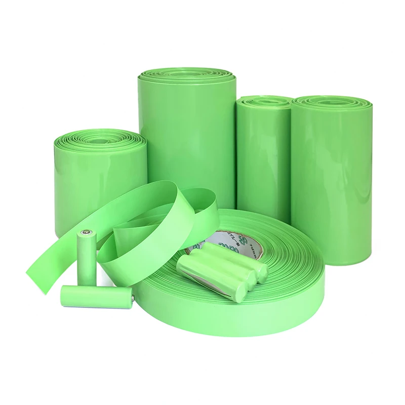 18650 بطارية ليبو بولي كلوريد الفينيل الحرارة يتقلص كم حزمة معزول فيلم التفاف علبة ليثيوم حماية كابل أنبوب عرض 30 مللي متر ~ 180 مللي متر