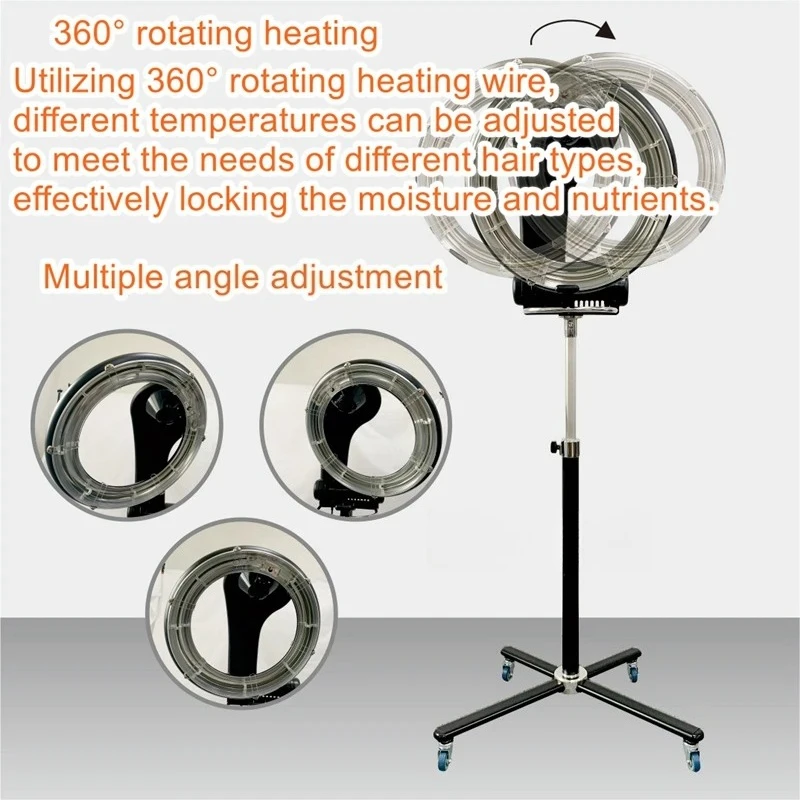 Vertical Big Saucer Heater Hair Dryer Intelligent Oil, Baking Machine for Home Perm Hair Coloring and Treatment Use