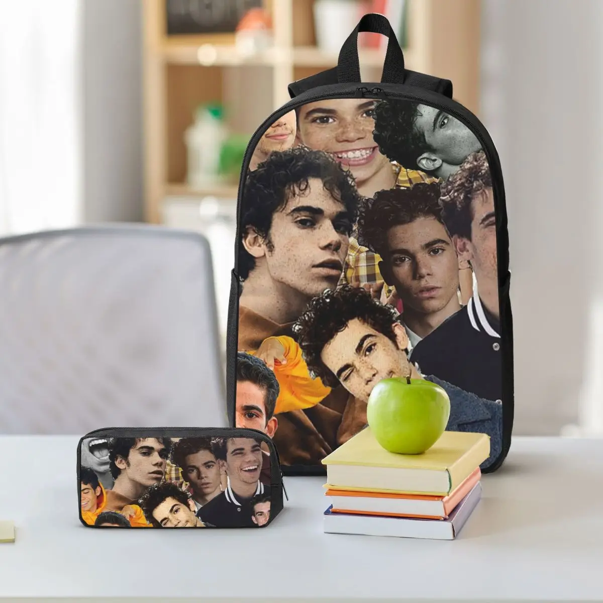 Cameron Boyce Collage Design 2019 Backpack Student BookBag School Bag Shoulder Bags 3ps Insulated Lunch Bag Pencil Case