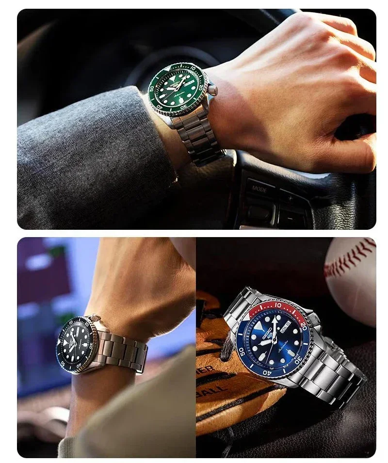 Orologio al quarzo originale Seiko 5 Orologi da uomo Orologio da uomo con cintura in acciaio impermeabile Orologio alla moda e casual