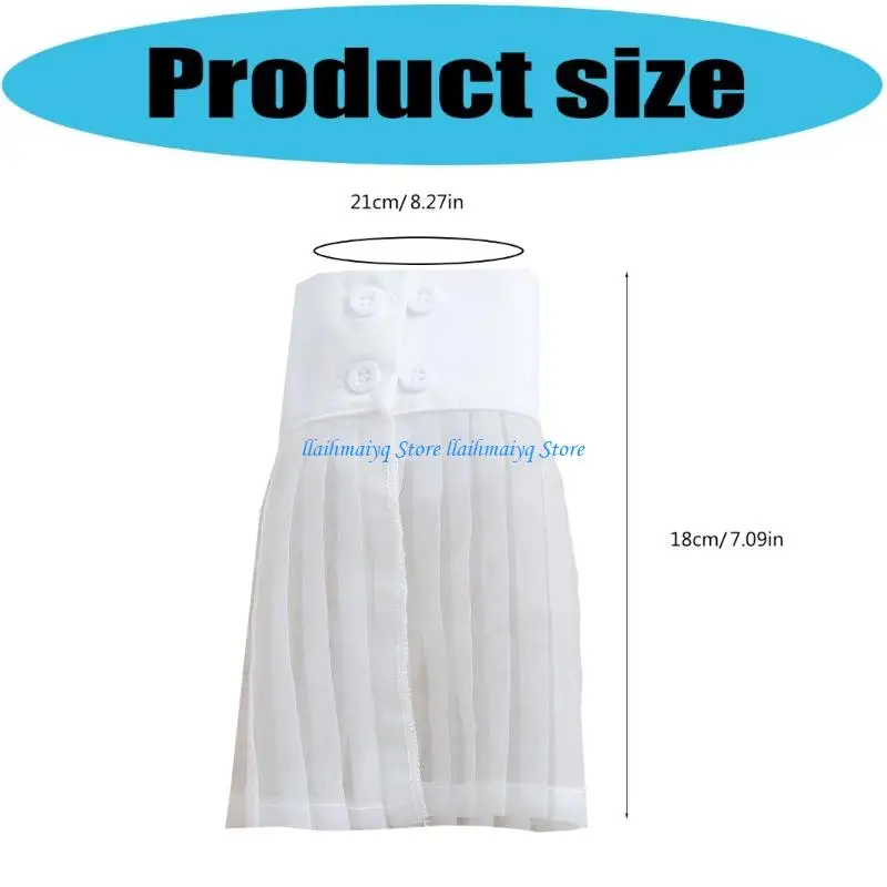573B Copribraccia pieghettati Polsini Maniche camicia per abito da donna Maglione Enhancer