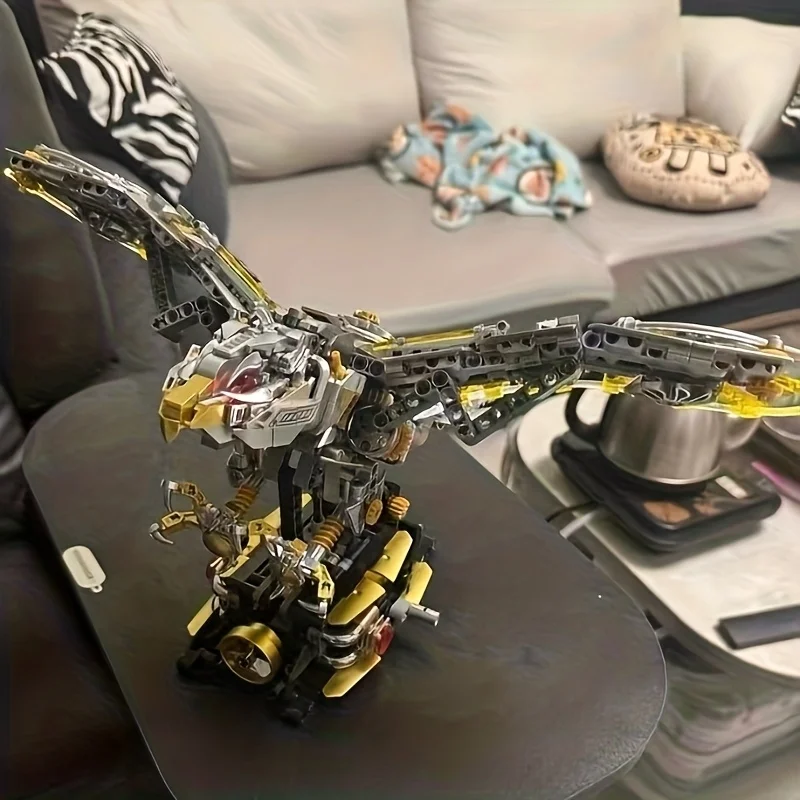 

Cool Mechanical Eagle Model Building Block Set, with Multiple Movable Joints, High-Quality Abs Material, Home Decoration and Desktop Display, Collectible Item, Christmas/Halloween/Thanksgiving/Valentine's Day/Birthday/New Year Surprise Gift