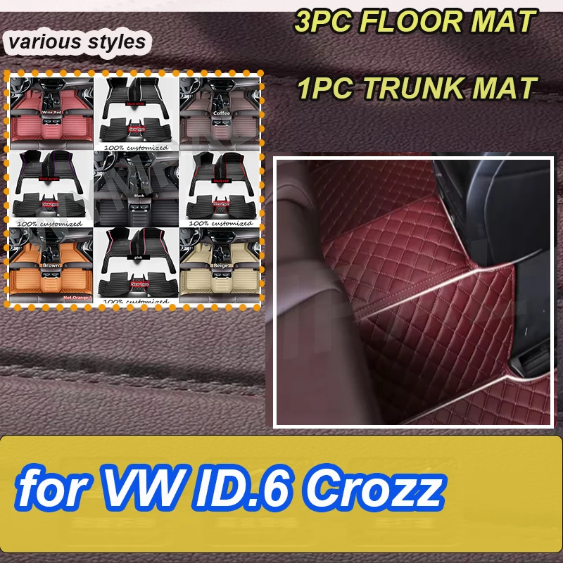 

LUXURY Car Floor Mats For VW VW ID.6 Crozz 2021 Custom Auto Foot Pads