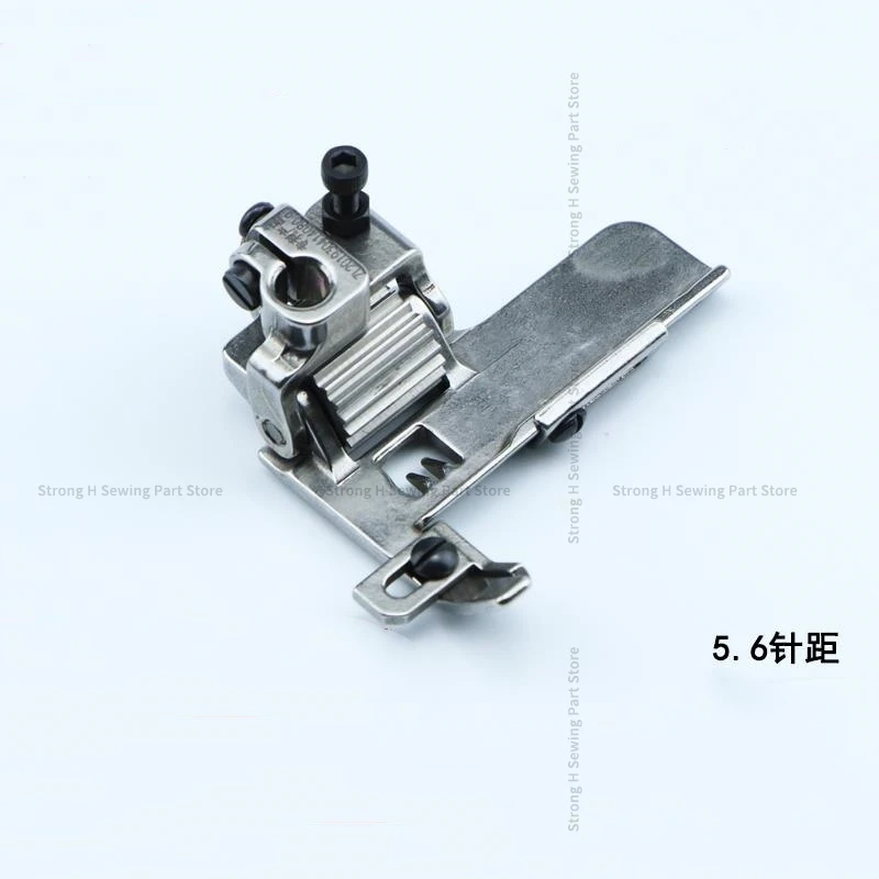 W500 Lacankhan Car Edge Wrapping Roller Presser Foot, Three Needle Five Thread Tension Sewing Machine Iron Gear Presser Foot