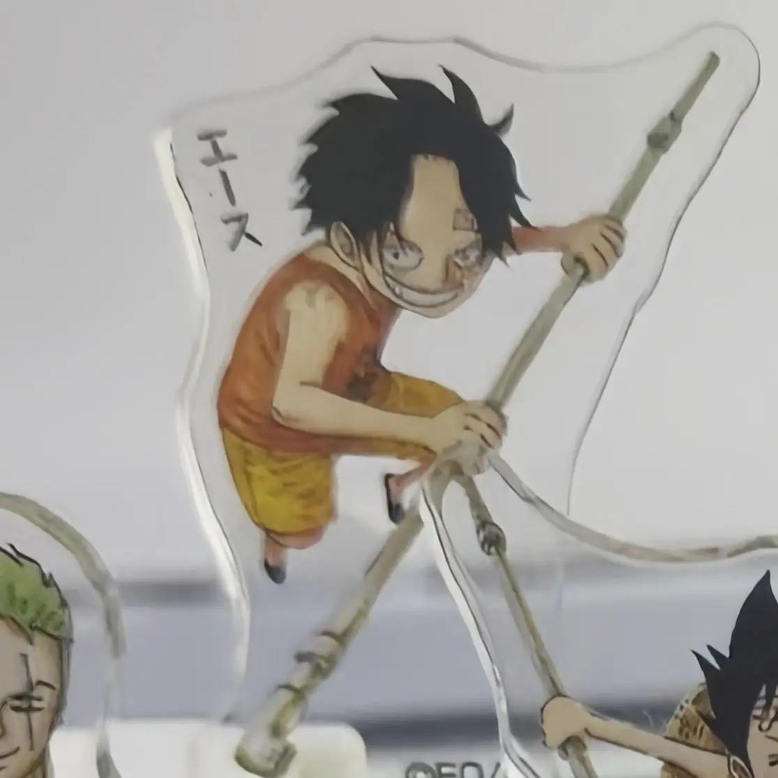 Anime Peripherals Mini Monkey D. Luffy Figure Acrylic Stand Q Empress Boa Hancock Figurine Standing Plate Zoro Decoration Toys view 5