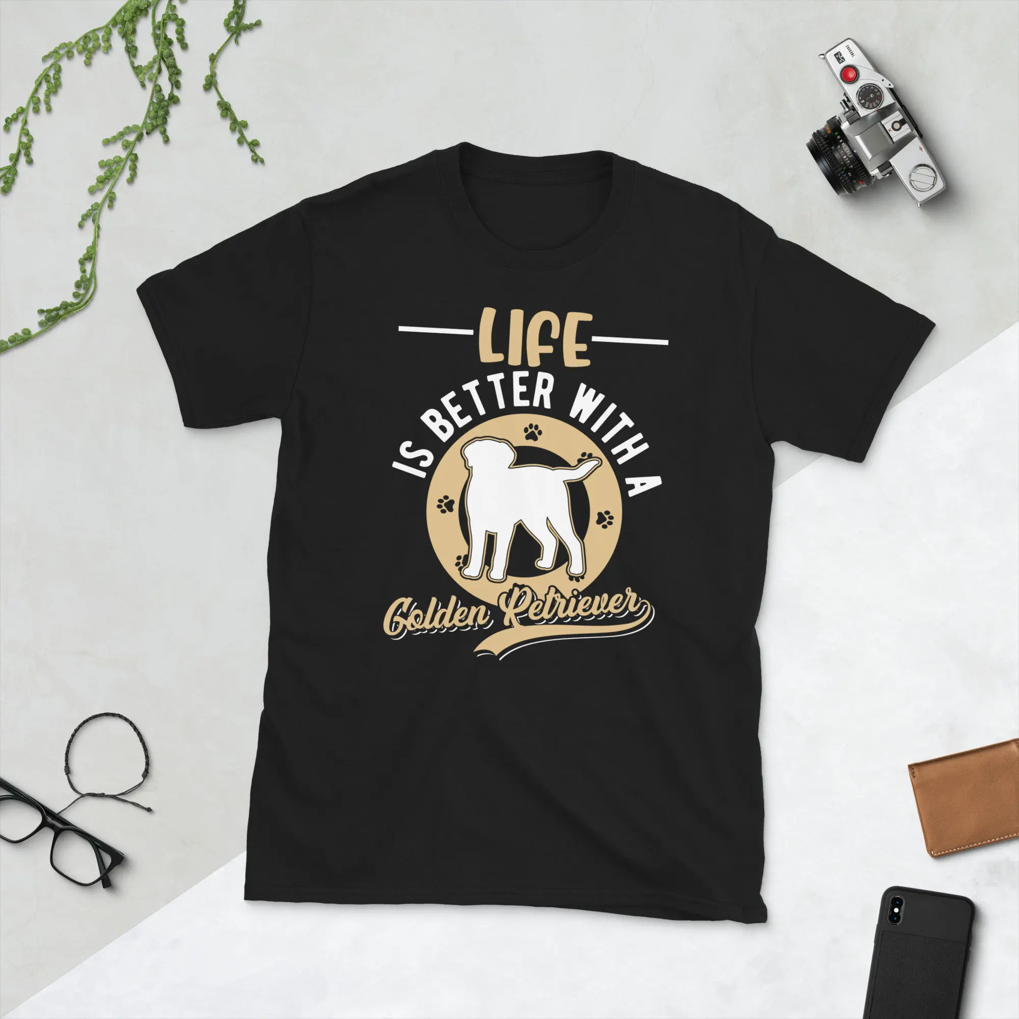 Life Is Better With A Golden Retriever T Shirt S For Mom Dad