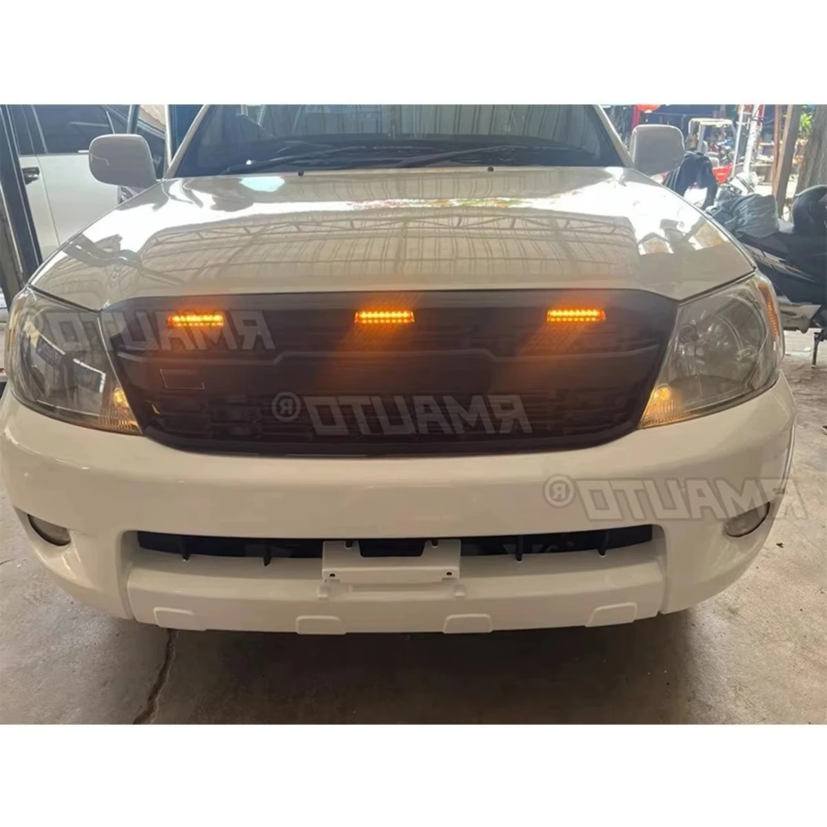 

For Toyota VIGO REVO ROCCO 2004-2005 2008-2014 Car LED Bumper Grill Decorative Body Kit Front Bumper Grill Exterior Part