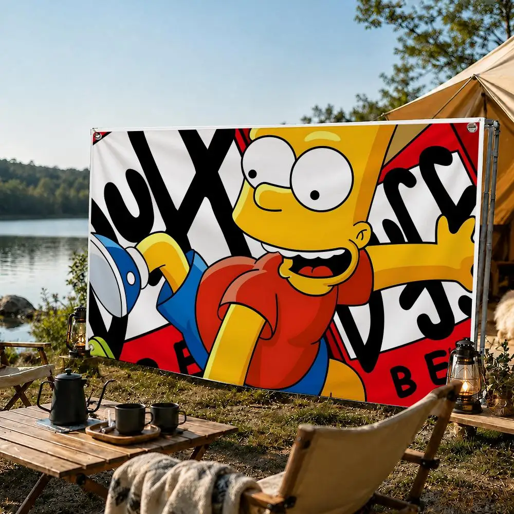 S-Simpsons-S Flags Suitable For Party Club Outdoor Interior Wall Art Decoration Banner Gift