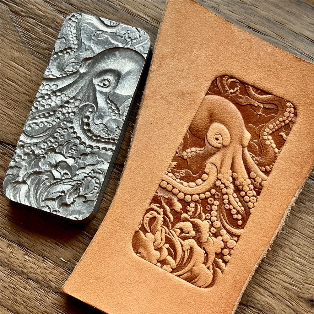Picture 7: Octopus Pattern Leather Concavo-convex Mold Metal Stamping Tool Leathercraft Carving 3D Shaping Stamper Cold Pressing