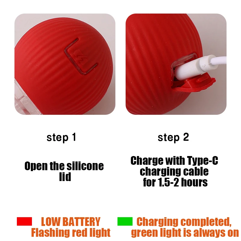 Interaktywna zabawka dla kota Automatyczna tocząca się piłka z ogonem Akumulator USB Inteligentna interaktywna zabawka dla zwierząt Inteligentna mysz dla kota