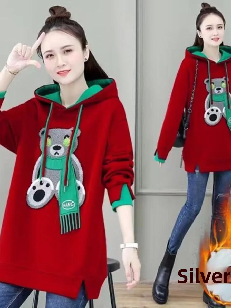 felpa-con-ricamo-orso-in-pile-spesso-set-due-pezzi-con-cappuccio-lunghezza-media-moda-donna-nuovo-stile-autunno-inverno