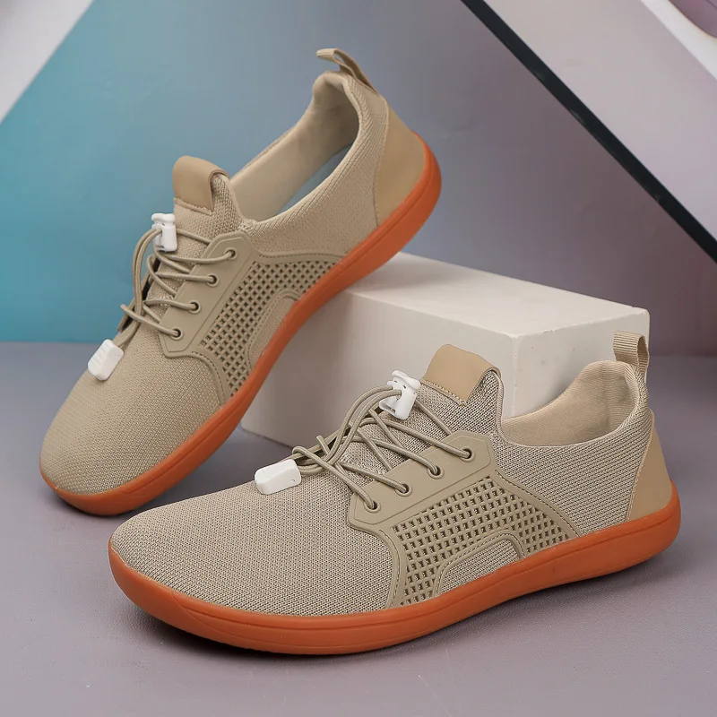 

New Fashion Men's Sneakers Wide Toe Breathable Barefoot Sports Large Summer Trendy Black Mesh Casual Walking Shoes