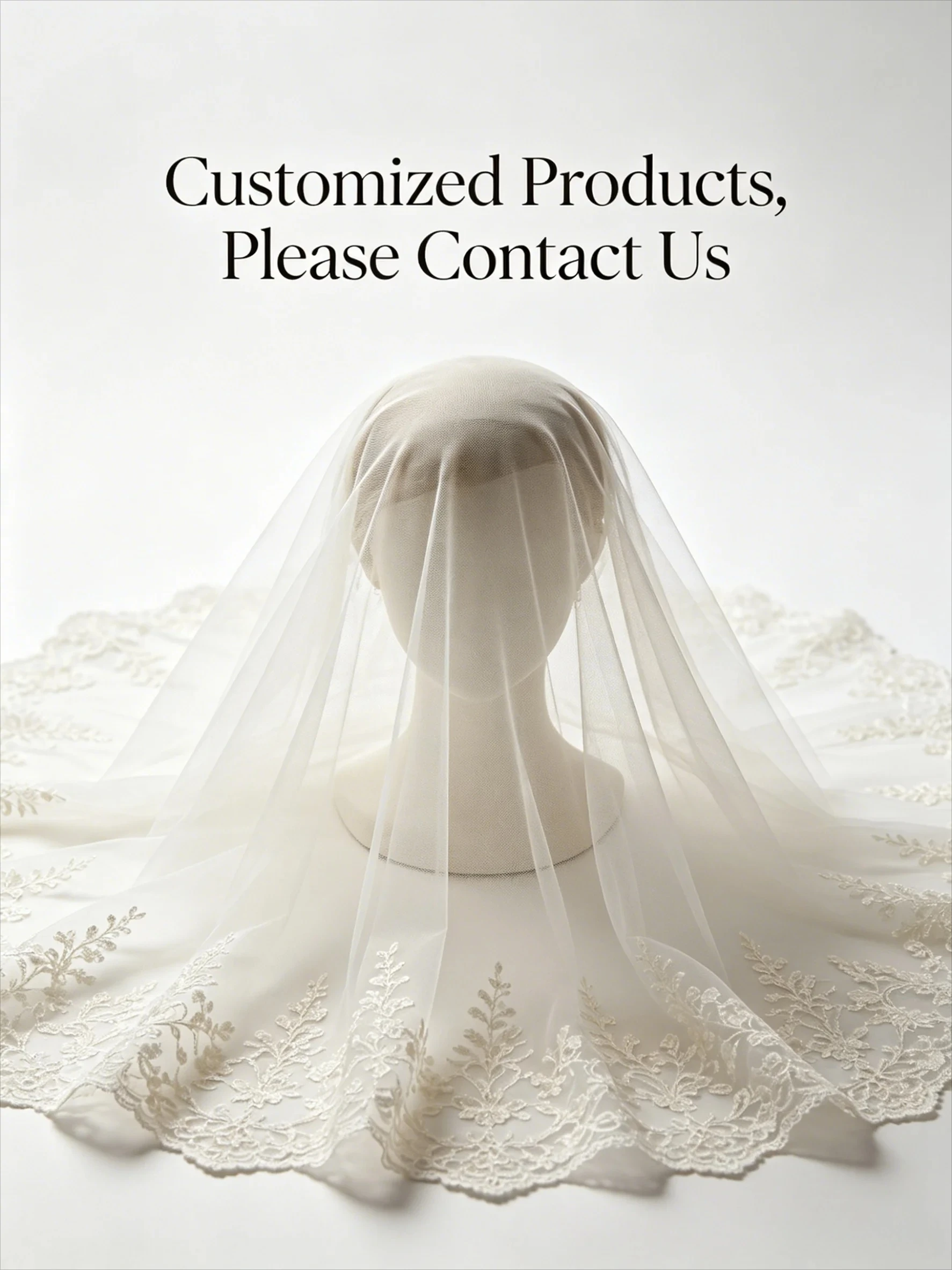 High Quality Handmade Customized Length Color Style Wedding Accessories Bridal Veil F2055