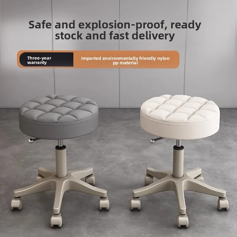 

Barber's Chair for Hairdressing Salons, PU Leather Seat with Height Adjustment and Swivel Function