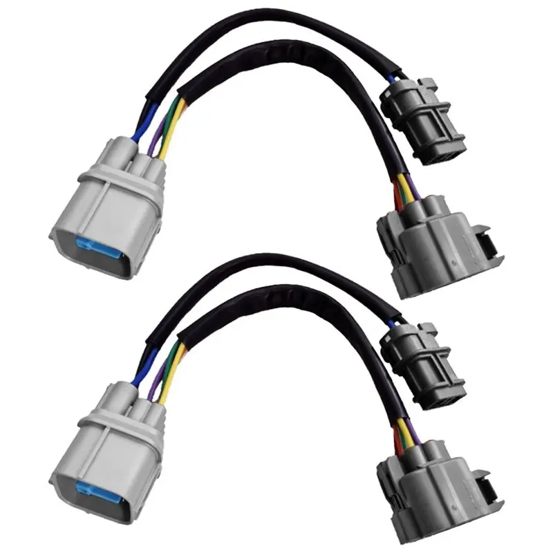 OBD2 To OBD1 Distributor Jumper Harness 2Pcs Engine Dizzy 10 Pin For 1999-2000 Honda Civic Si 96-01 Acura Integra Swap-N30R