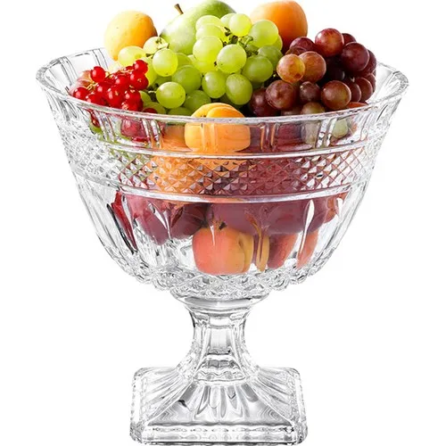 Glass Fruit Bowl 30 cm Transparent Bowls Bowls Plates Tableware Dinner Snack Salad Fruit Vegetable bowl dish plate