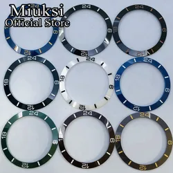 Miuksi high quality 38mm black blue green white brown ceramics bezel insert fit 40mm watch case