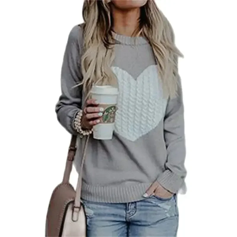 

Elegant Love Twist Sweater Women Autumn Winter Warm Knitwear Daily Comfortable Casual Commuter Knitted Tops Female Loose Jumpers