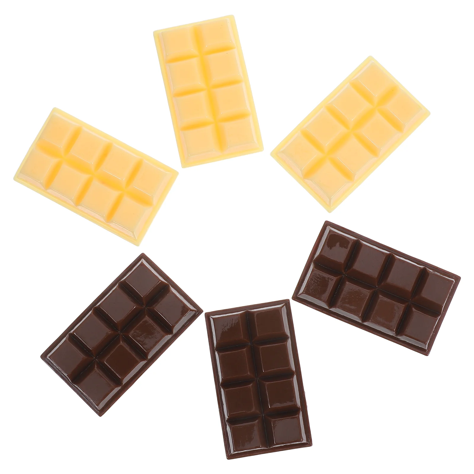 

6 Pcs Simulated Chocolate Ornaments Small Decor Fake Multi-function Model Artificial Educational Resin Food