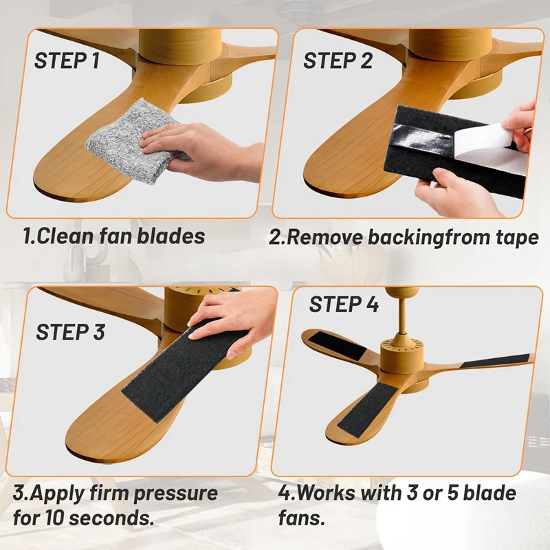 Kit filtro ventola da soffitto 5 pezzi-filtri aria a carbone con guscio di cocco Set filtri per pale ventola, facile installazione, mantenere l'aria fresca