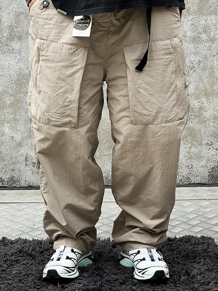 

Quick Dry Breathable Multi-Pocket Work Pants Outdoor Camping Style Loose Fit Youthful Energy Long Trousers for Daily Use