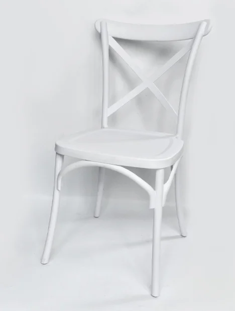 Modern Durable Hotel Catering Children's Plastic White Resin Cross Back Children's Folding Chair