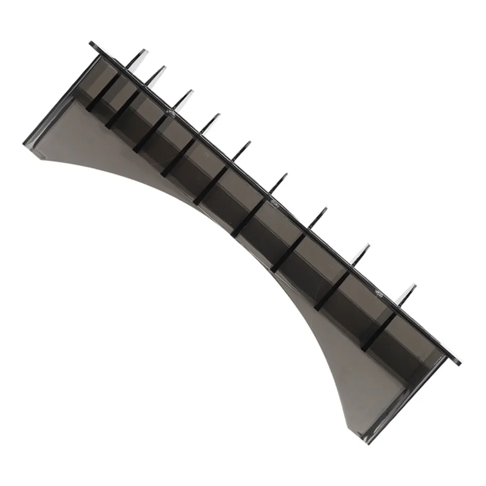 10 Slots Clipper Guard Holder Grid Base Design Black Color Clipper Comb Organizer Hair Clipper Storage Case