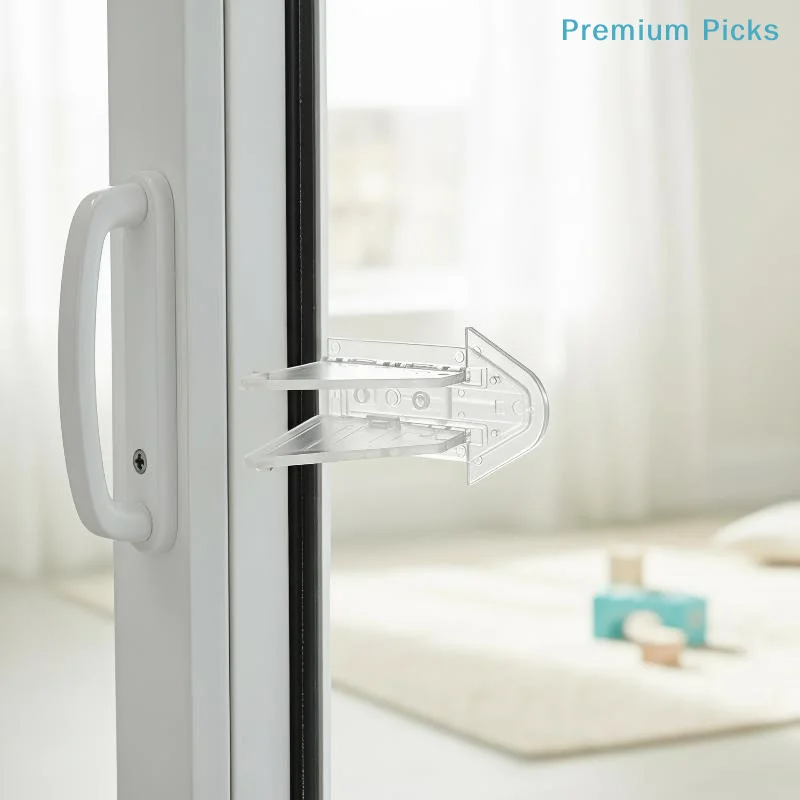 portableChild Safety Butterfly Sliding Lock No Drilling Adhesive Lock for Window Door Closet Drawer Baby Security Guard