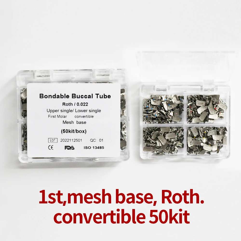 50sets/Box 1St Mesh Roth 022 Single Convertible Buccal Tube Bracket