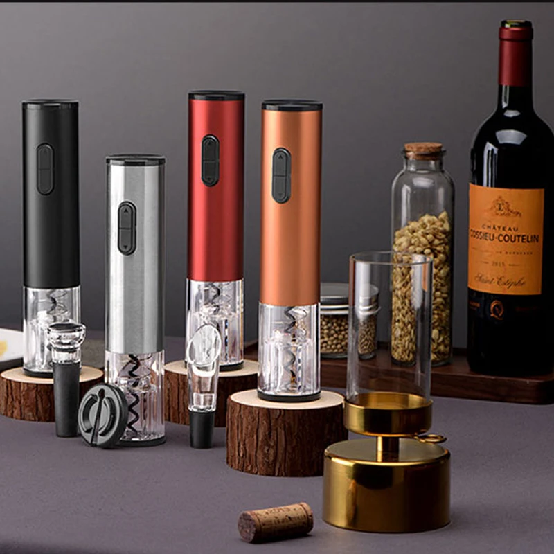 4in1 USB قابلة للشحن زجاجات نبيذ كهربائية فتاحة المفتاح المحمولة الفولاذ المقاوم للصدأ إخراج النبيذ الفلين أجهزة المطبخ المنزلية