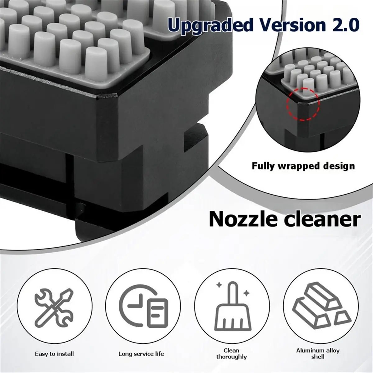 Compatible Nozzle Wiper for Anycubic Kobra S1/S1C Silicone Brush Hotend Nozzle Cleaning Tool Maintenance Cleaner Kit