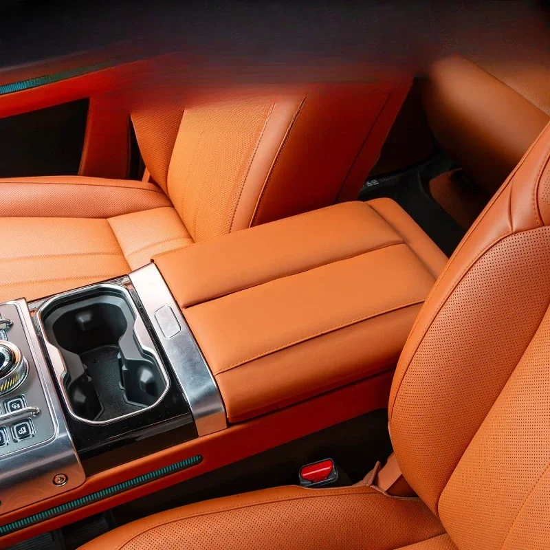 For Jetour G700 2025 2026 Car Center Console Armrest Protective Cover ABS Leather Wrapped Anti-scratch Armest Cover Accessories detail image 1