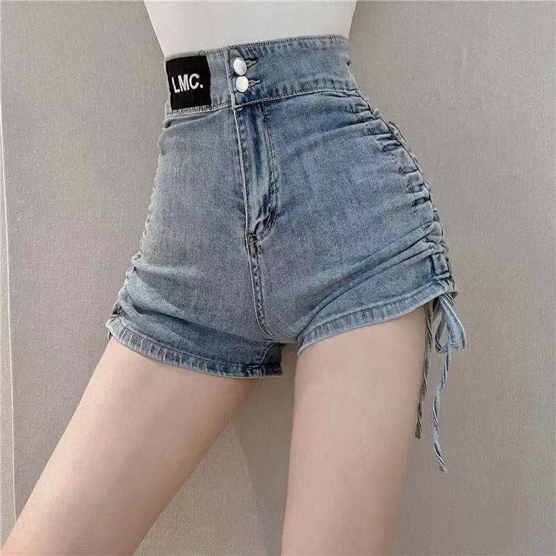 Women's Denim Shorts Biker Skinny Blue Mini Sexy Short Pants for Woman To Wear Booty Tight High Waist Jeans Offer Comfortable