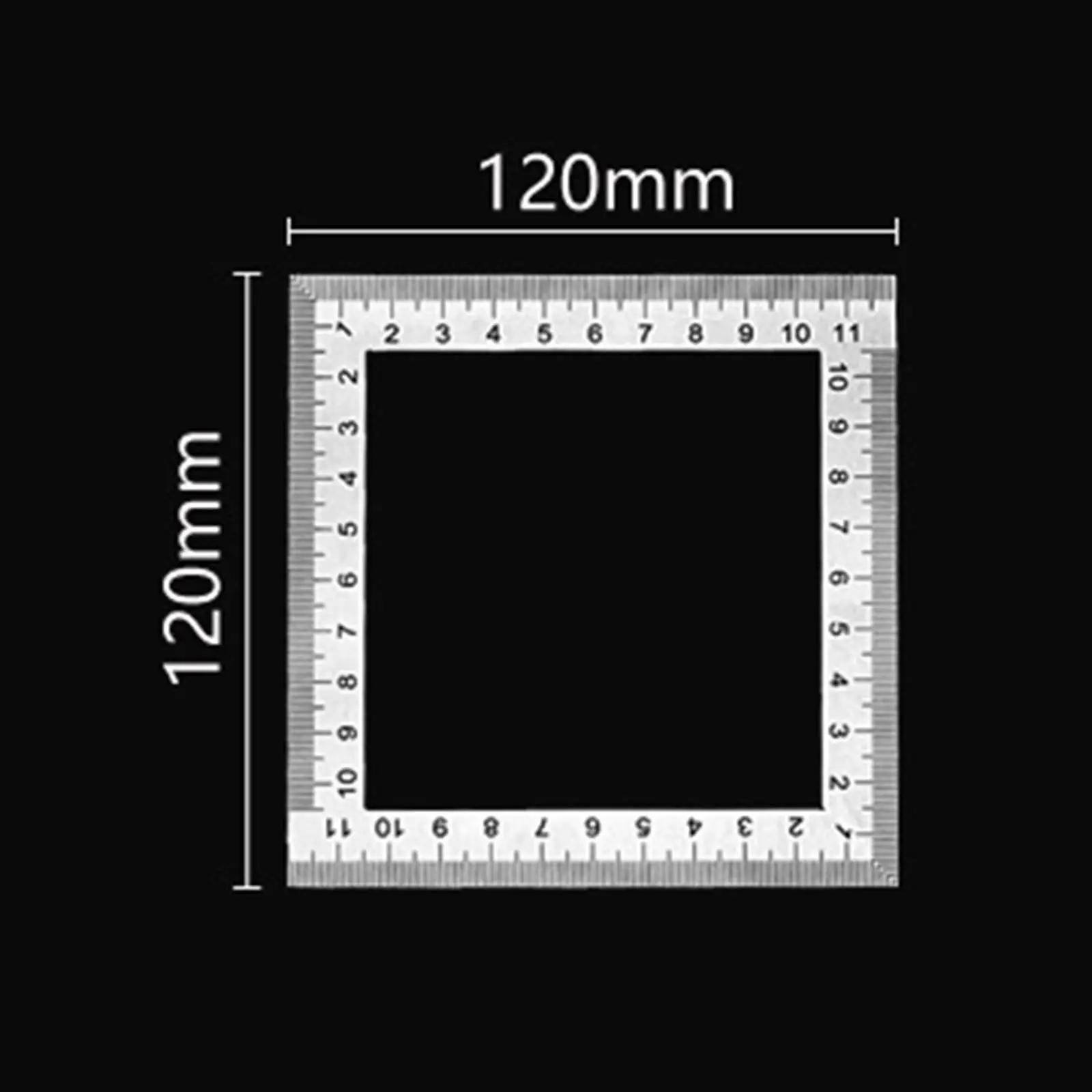 Square Ruler Professional Double-sided Scale Router Fence Square Framing 120mm Grid Drawing Divider Woodworking Measuring Tool