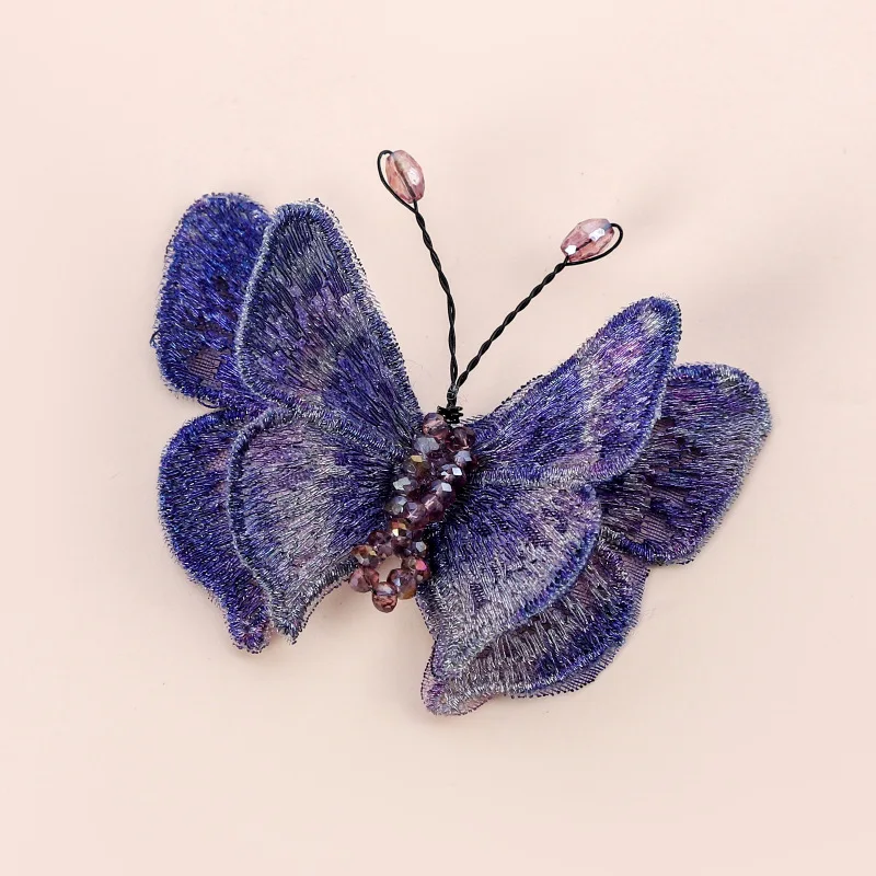 

50 Pieces Embroidery Butterfly Patch DIY Handmade Material Clothing Hair Accessories Ingredients